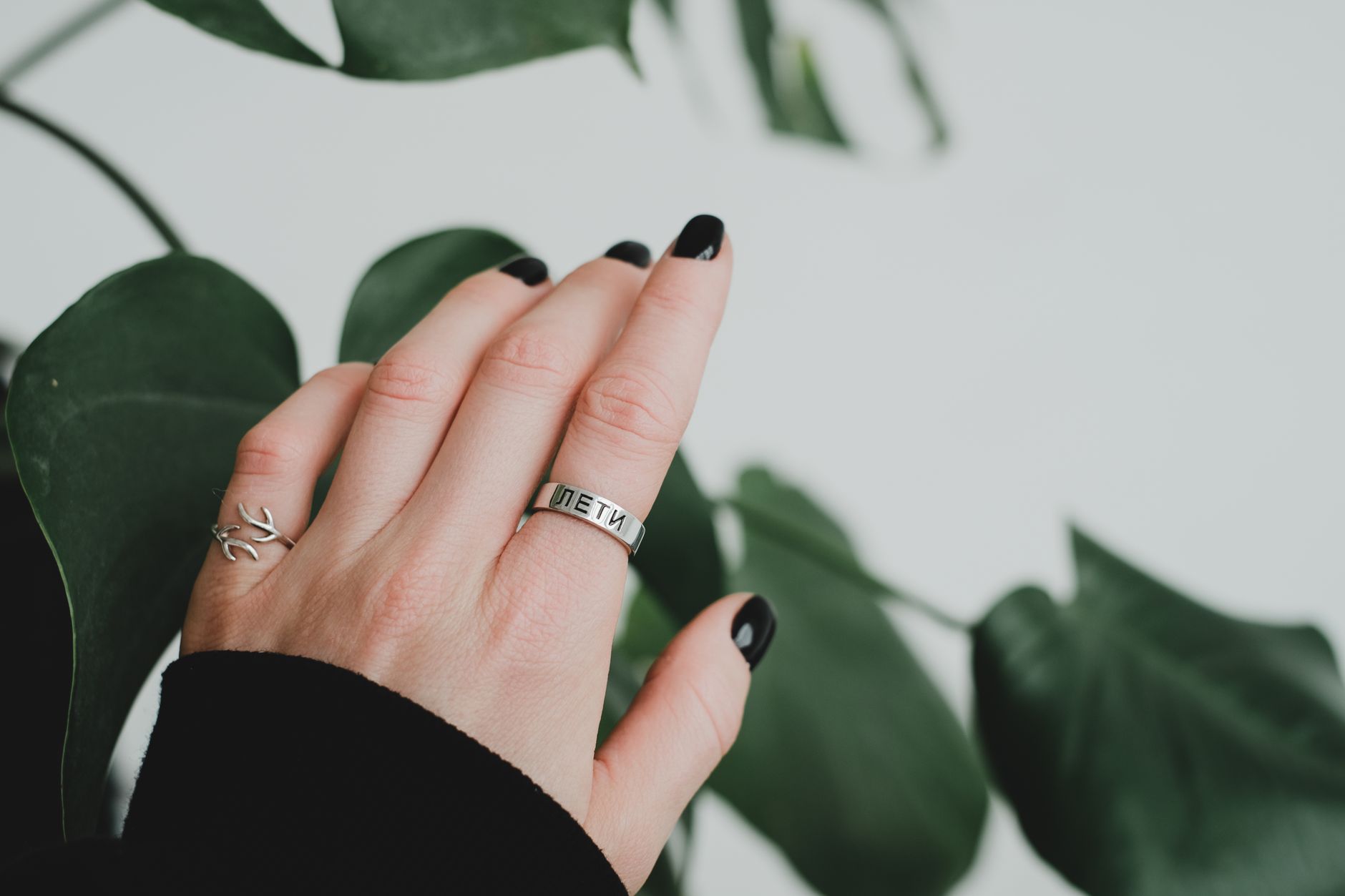 Bague en argent vue de dessus